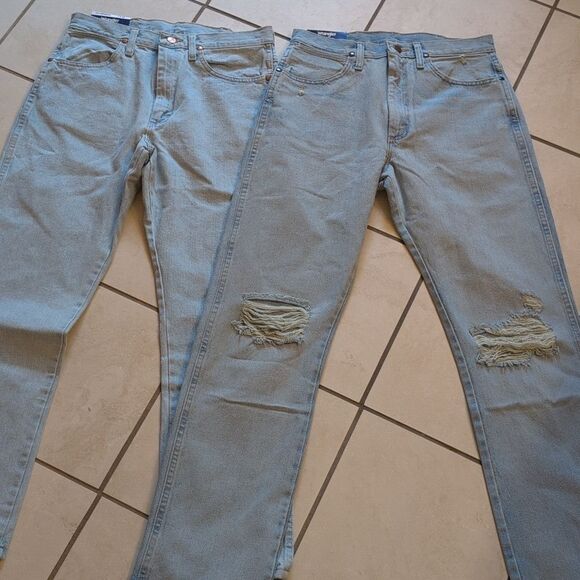 Lot Of 2 NWT Wrangler Original Cowboy Cut Jeans Natural Rise Light Blue Size 7 - Picture 2 of 12